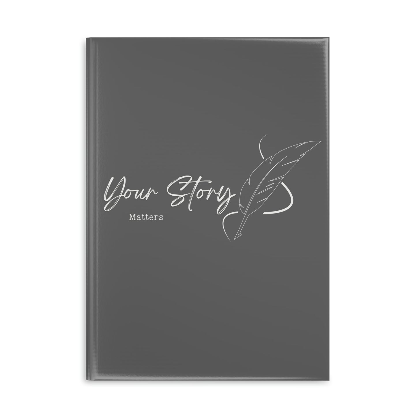 Hardcover Notebook with Puffy Covers (Gray) // Your Story Matters // Write Out Loud