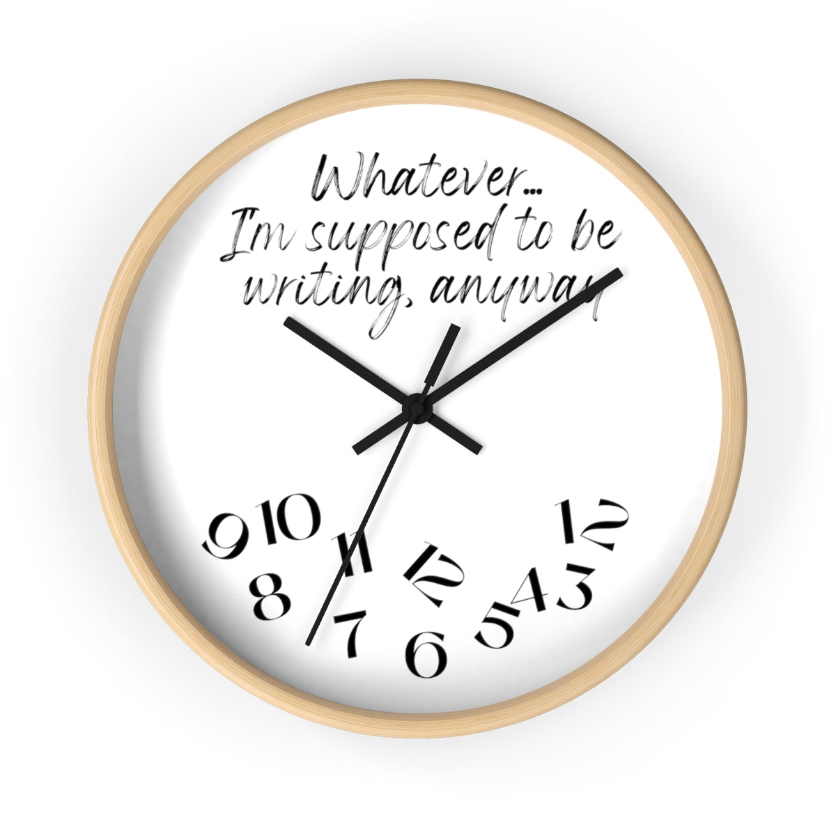 I'm Supposed to Be Writing | Writer Gift | Writing Clock | Gifts for Writers | Wall clock