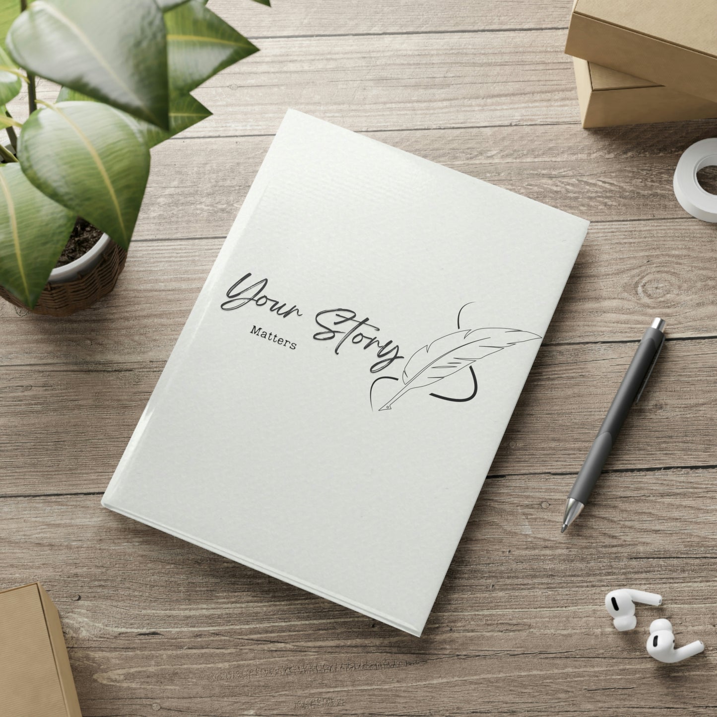 Hardcover Notebook with Puffy Covers // Your Story Matters // Write Out Loud