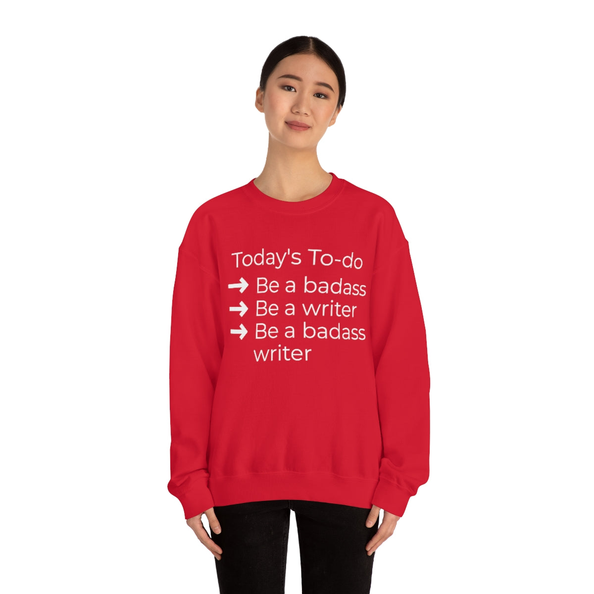 Today's To-do | Writer Gift | Writing T-shirt | Gifts for Writers | Unisex Heavy Blend™ Crewneck Sweatshirt