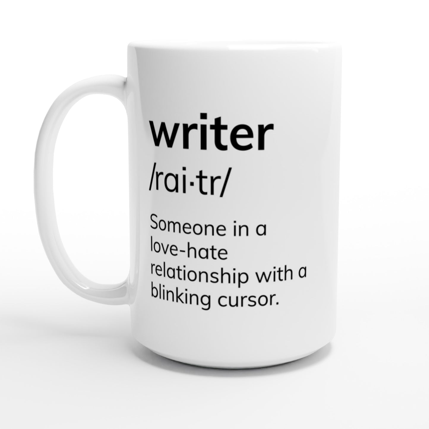 Writing-Related Coffee Mug // Writer: Someone in a love-hate relationship with a blinking cursor