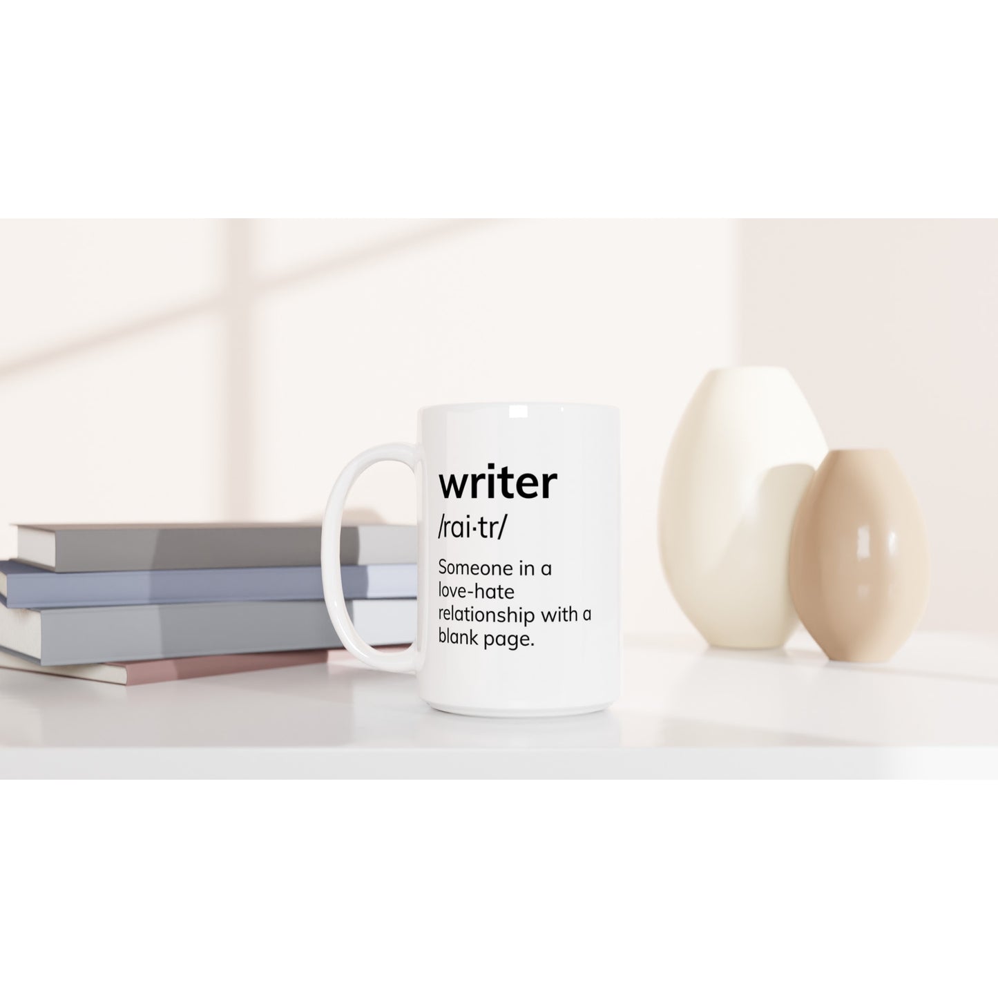 Writing-Related Coffee Mug // Writer: Someone in a love-hate relationship with a blank page