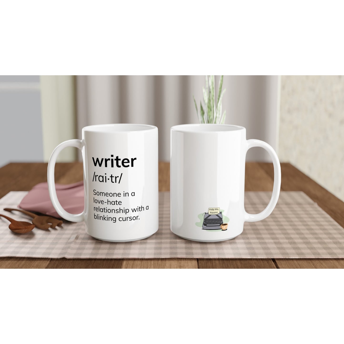 Writing-Related Coffee Mug // Writer: Someone in a love-hate relationship with a blinking cursor
